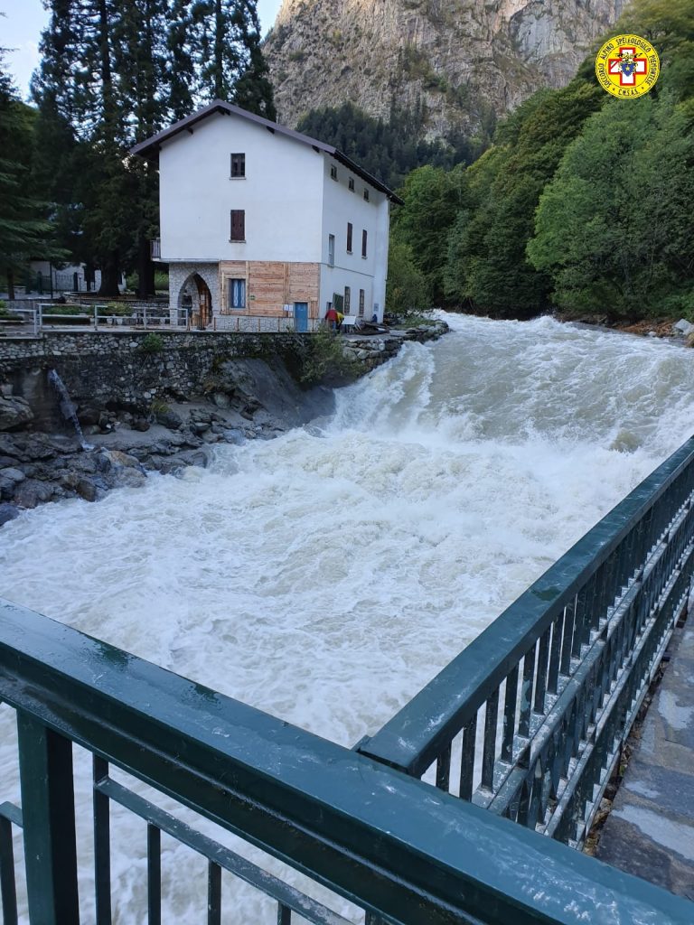 Valle Gesso (Cn) durante le operazioni di questa mattina. Foto @ CNSAS Piemonte
