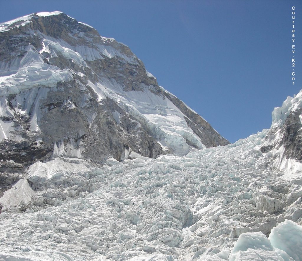 L'icefall dell'Everest che separa CB da C1