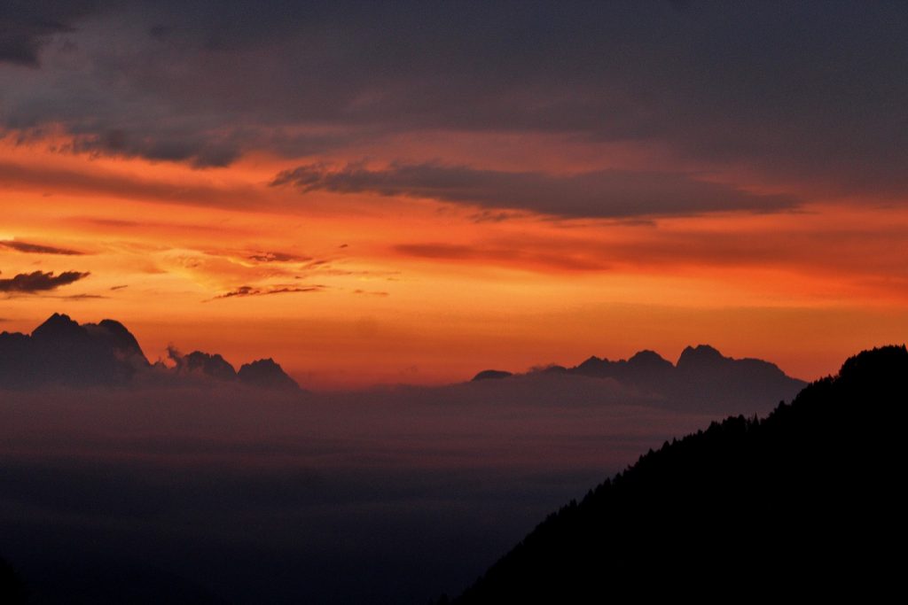 Tramonto dal rifugio - Foto FB Rifugio Antelao