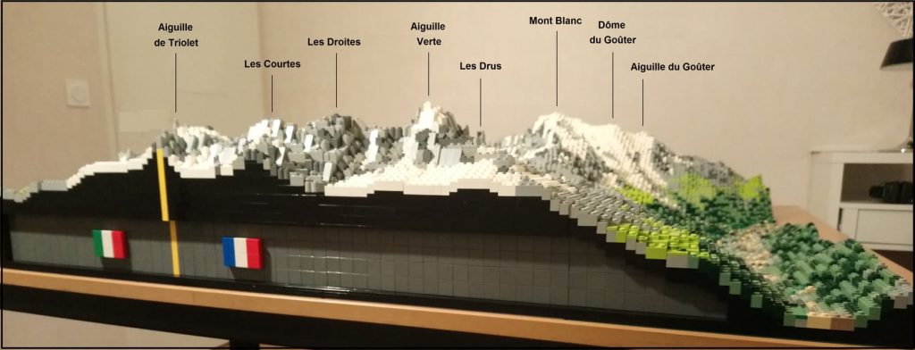 Una fedele ricostruzione del massiccio del Bianco - Foto FB Sébastien Cuomo
