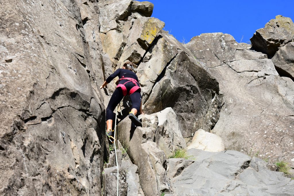 Arrampicata nella cava di Ciampino