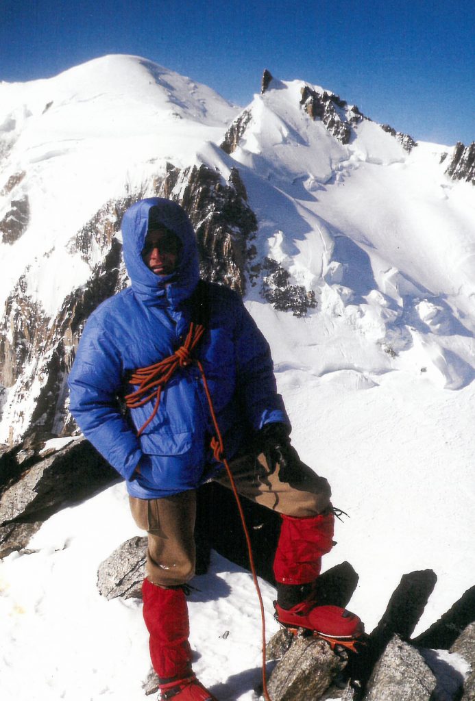 Fritz Barthel sul Mont Blanc du Tacul nel 1982. Foto archivio Dynafit