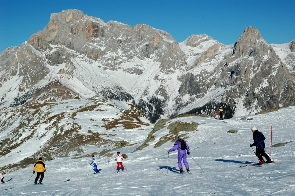 Le piste della Tognola e le Pale