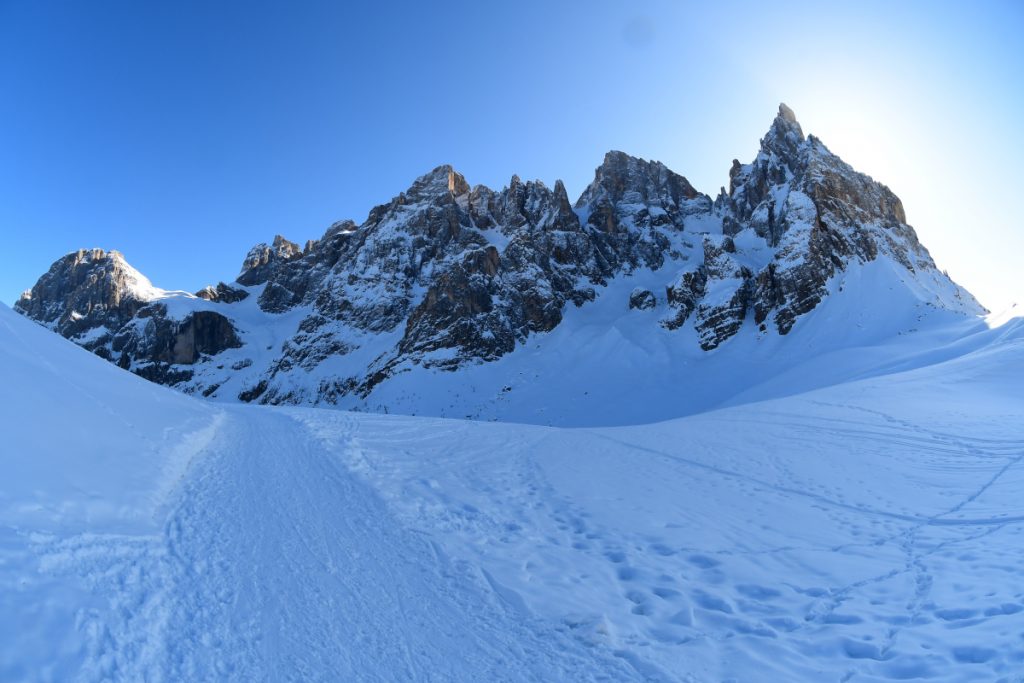 Pale di San Martino dal viottolo per Baita Segantini