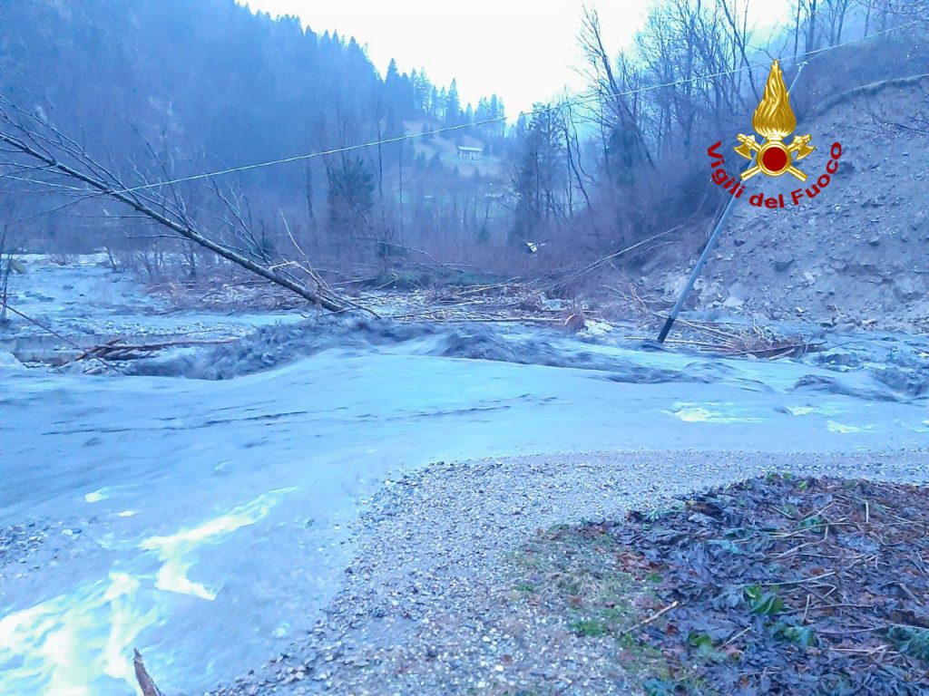 Disagi nel bellunese - Foto ANSA / us Vigili del fuoco 
