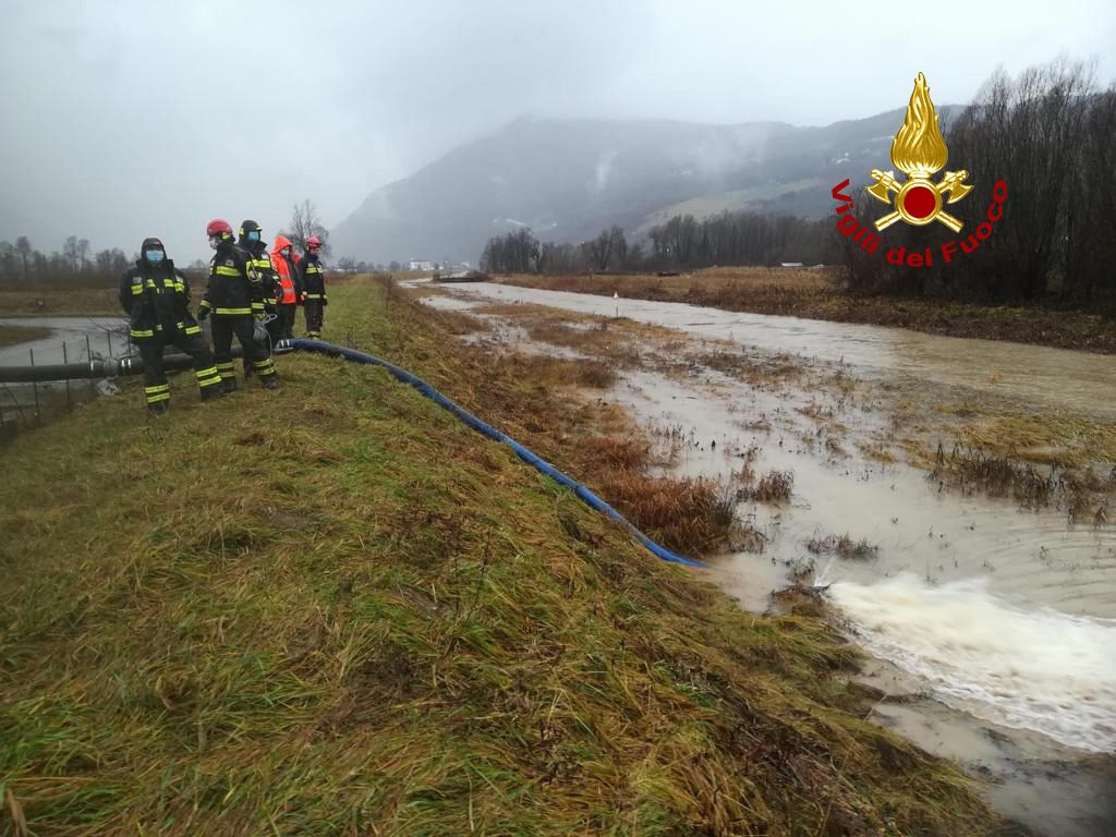 Disagi nel bellunese - Foto ANSA / us Vigili del fuoco
