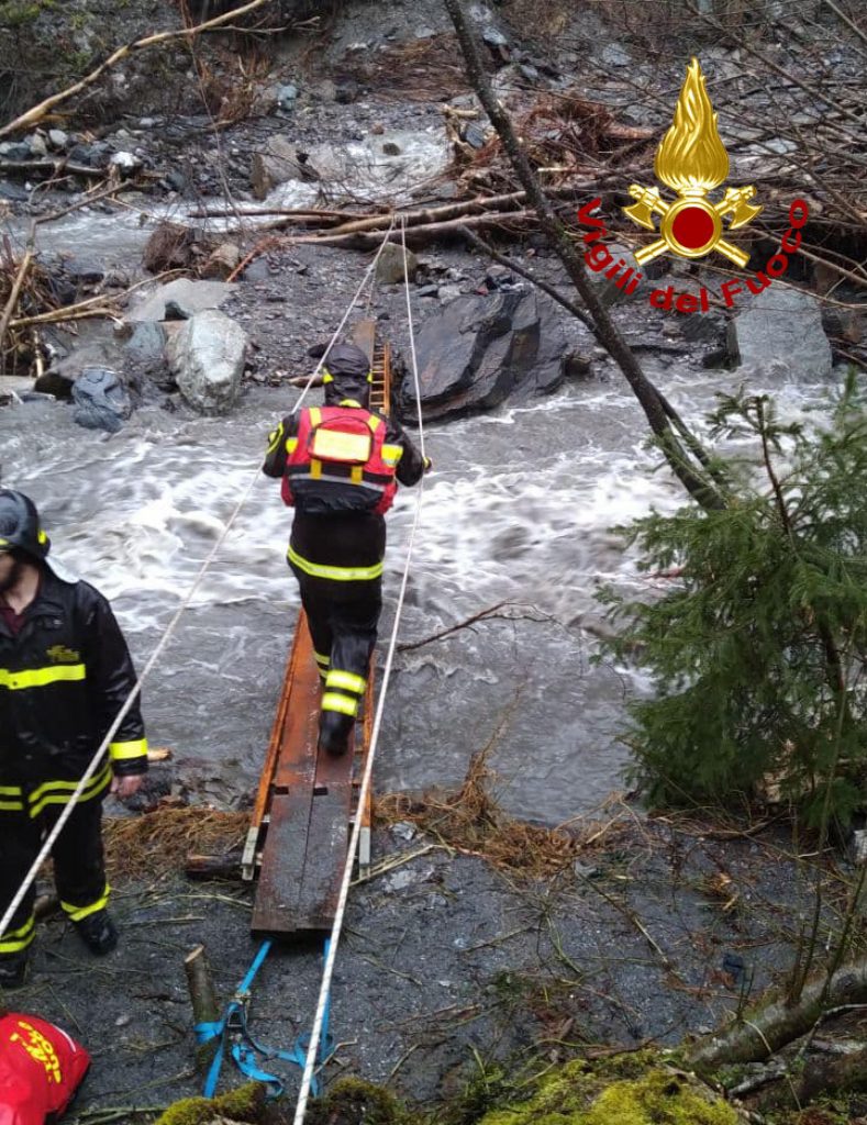 Disagi nel bellunese - Foto ANSA / us Vigili del fuoco