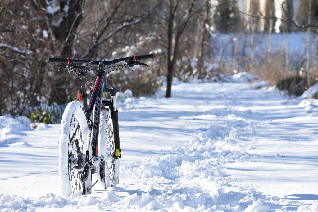 Nei parchi cittadini con la mountain bike.