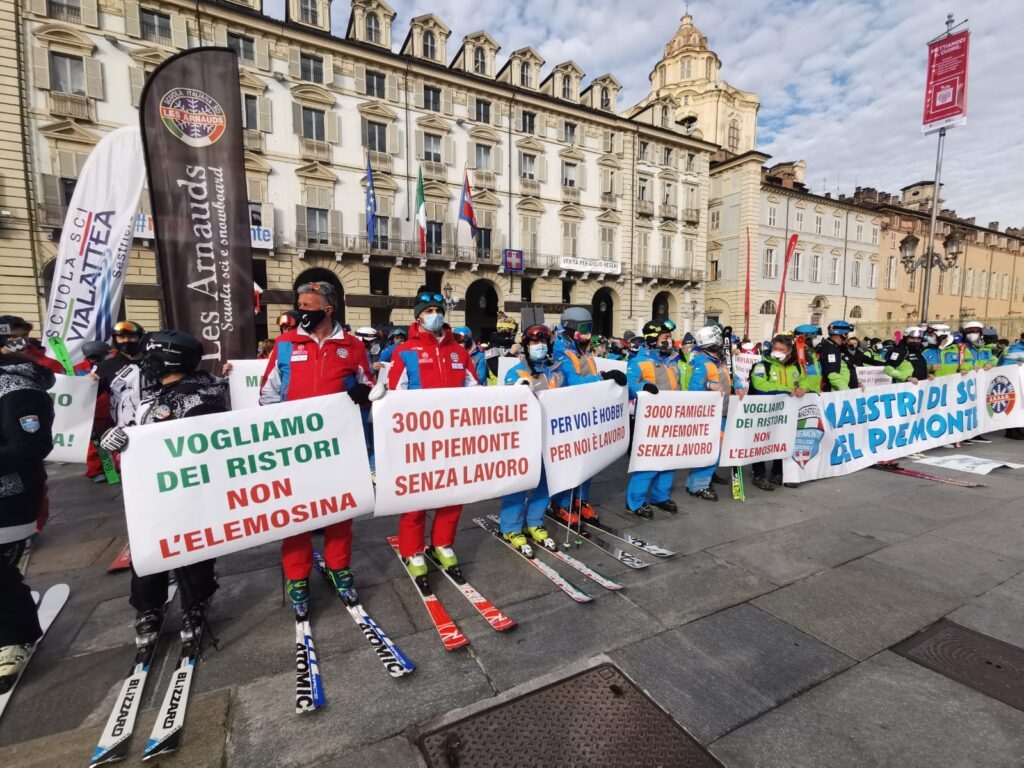 La manifestazione di protesta a Torino