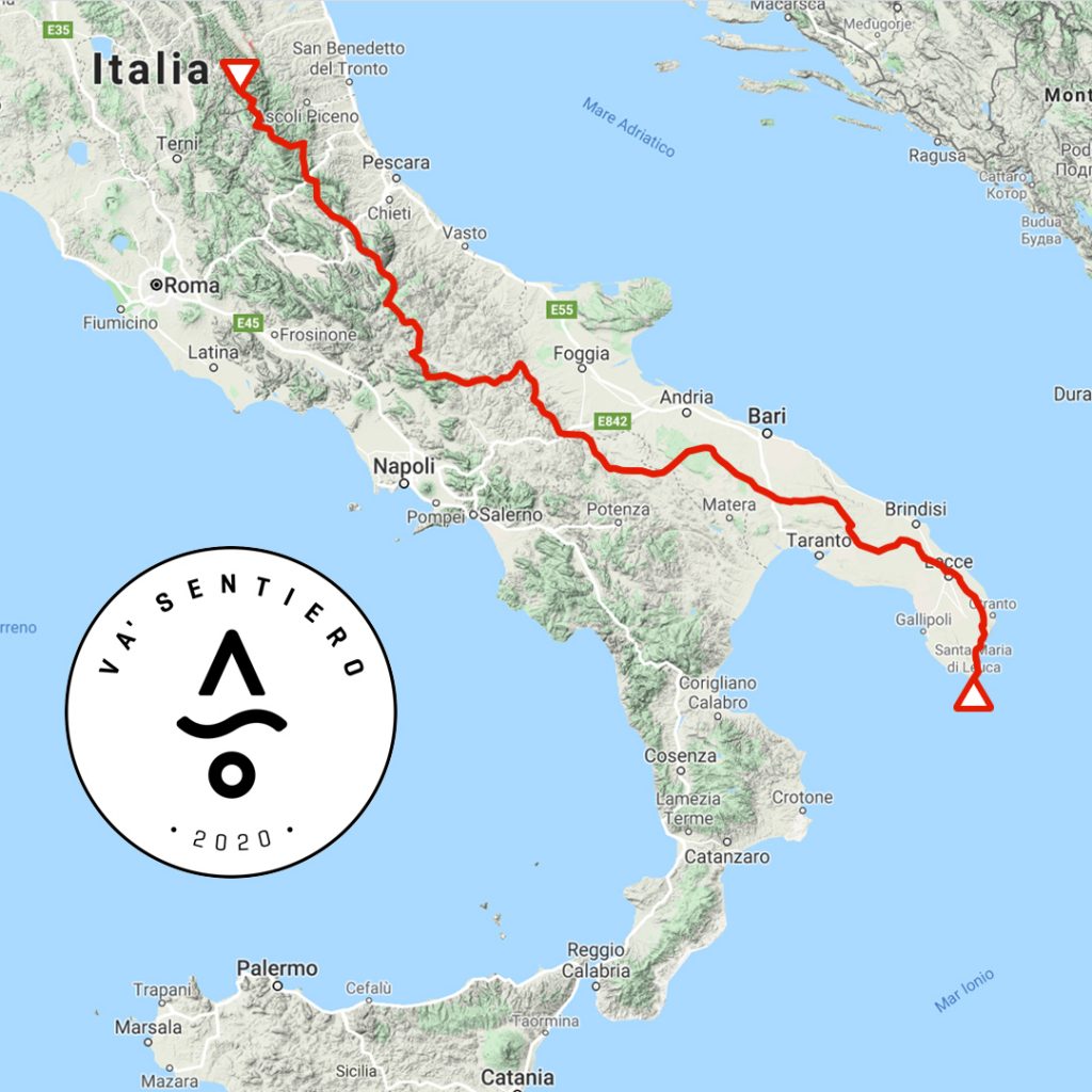 Il percorso seguito nel 220 da Va