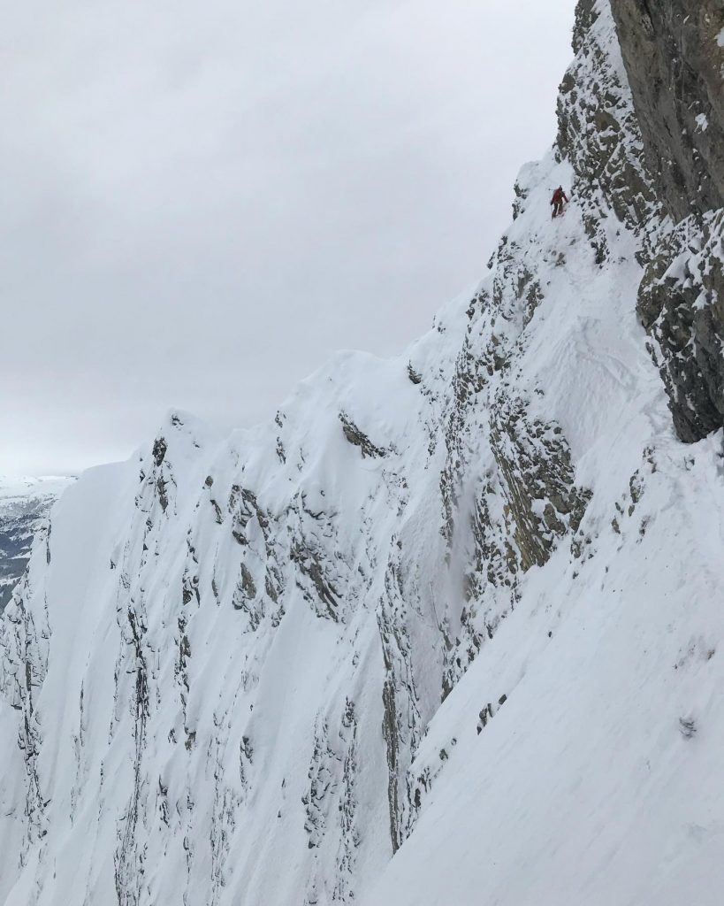 Prima discesa "Le Jardin Secret" - Foto FB Vivian Bruchez Steep Skier-Mountain Guide