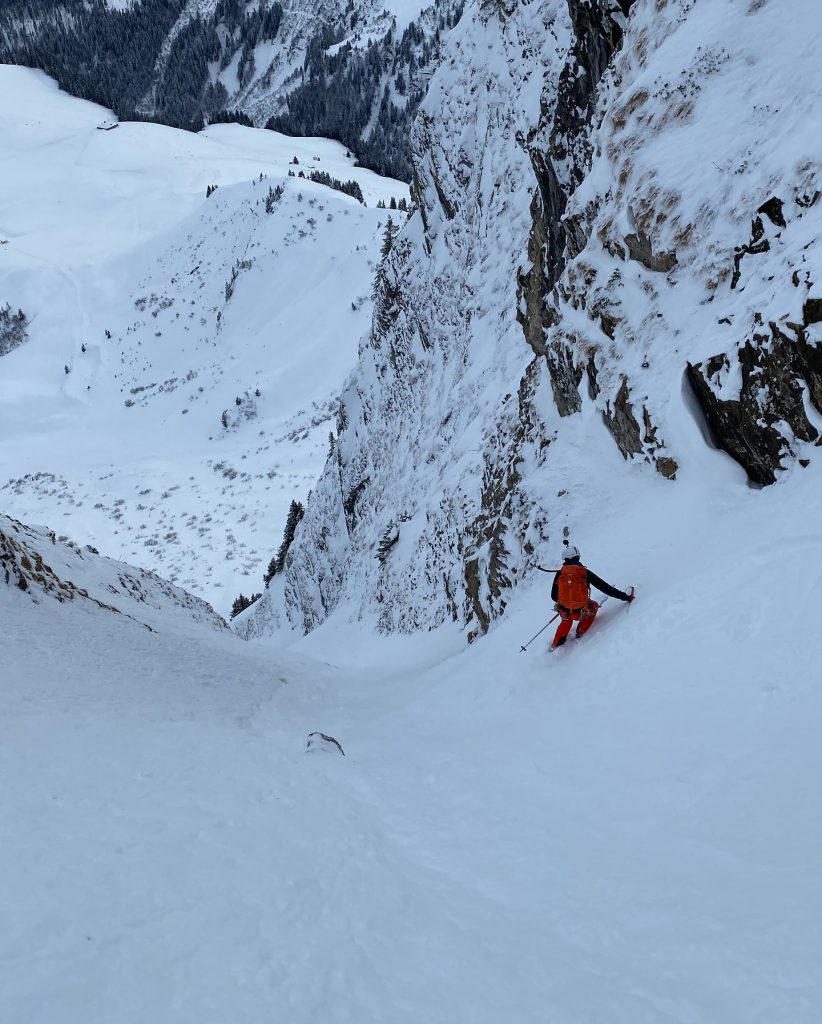Prima discesa "Le Jardin Secret" - Foto FB Vivian Bruchez Steep Skier-Mountain Guide