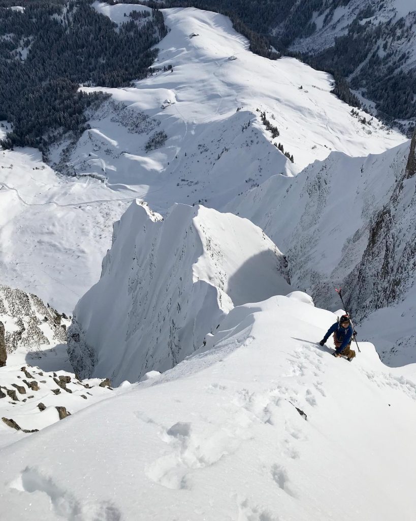 Prima discesa "Le Jardin Secret" - Foto FB Vivian Bruchez Steep Skier-Mountain Guide