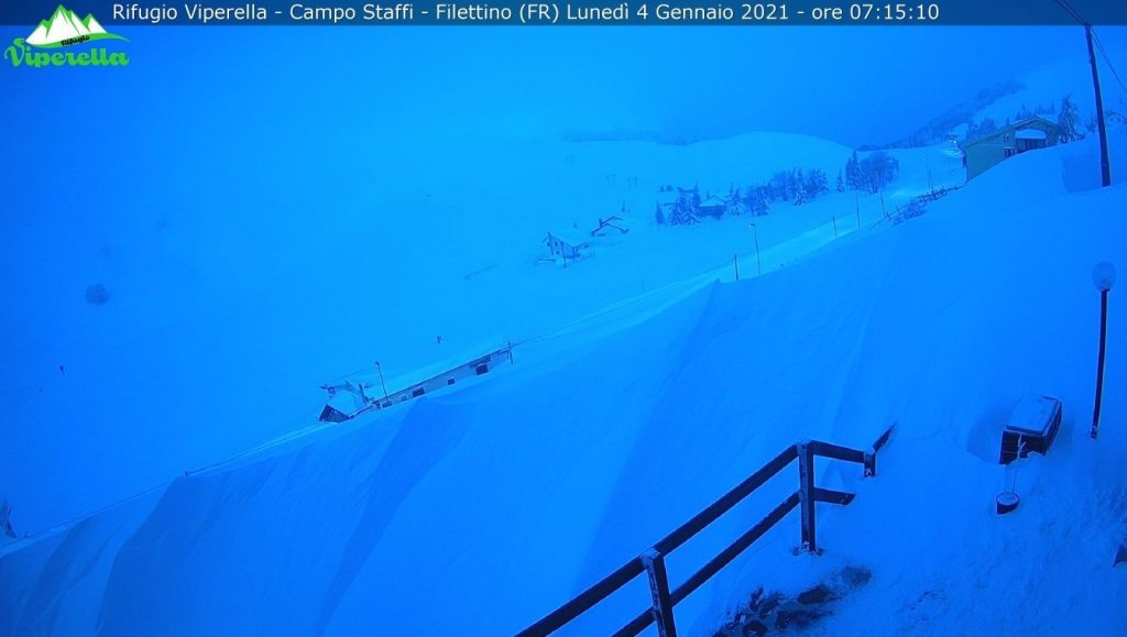 Webcam Rifugio Viperella 4.01.2021 - Foto FB Meteo Lazio