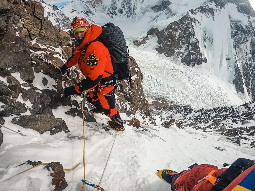 Tamara Lunger in parete. Foto @ Foto @ Tamara Lunger