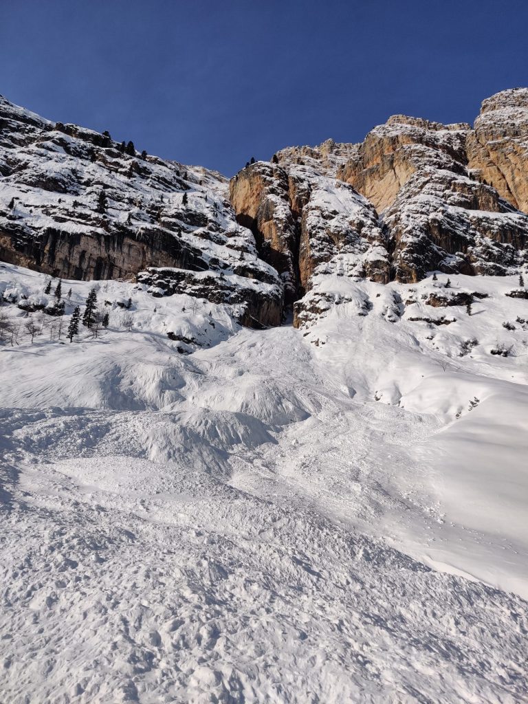 Valanga in Val Travenanzes - Foto FB CNSAS Veneto