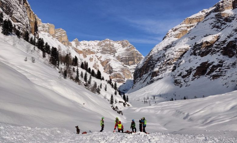 valanga, dolomiti bellunesi