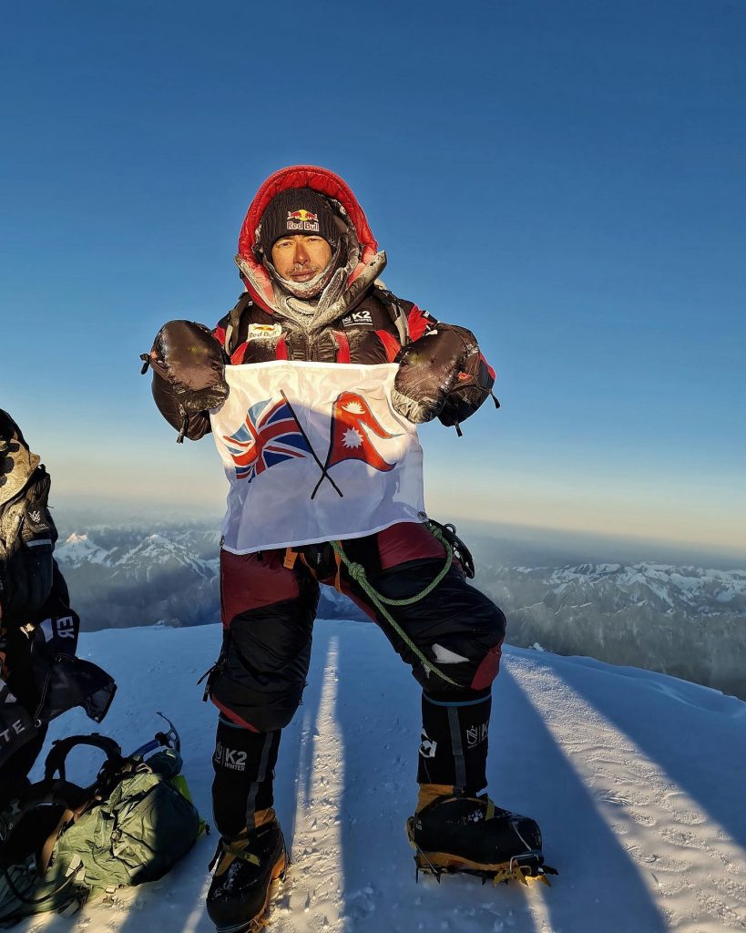 Nirmal Purja in cima al K2 il 16 gennaio 2021. Foto @ Nirmal Purja