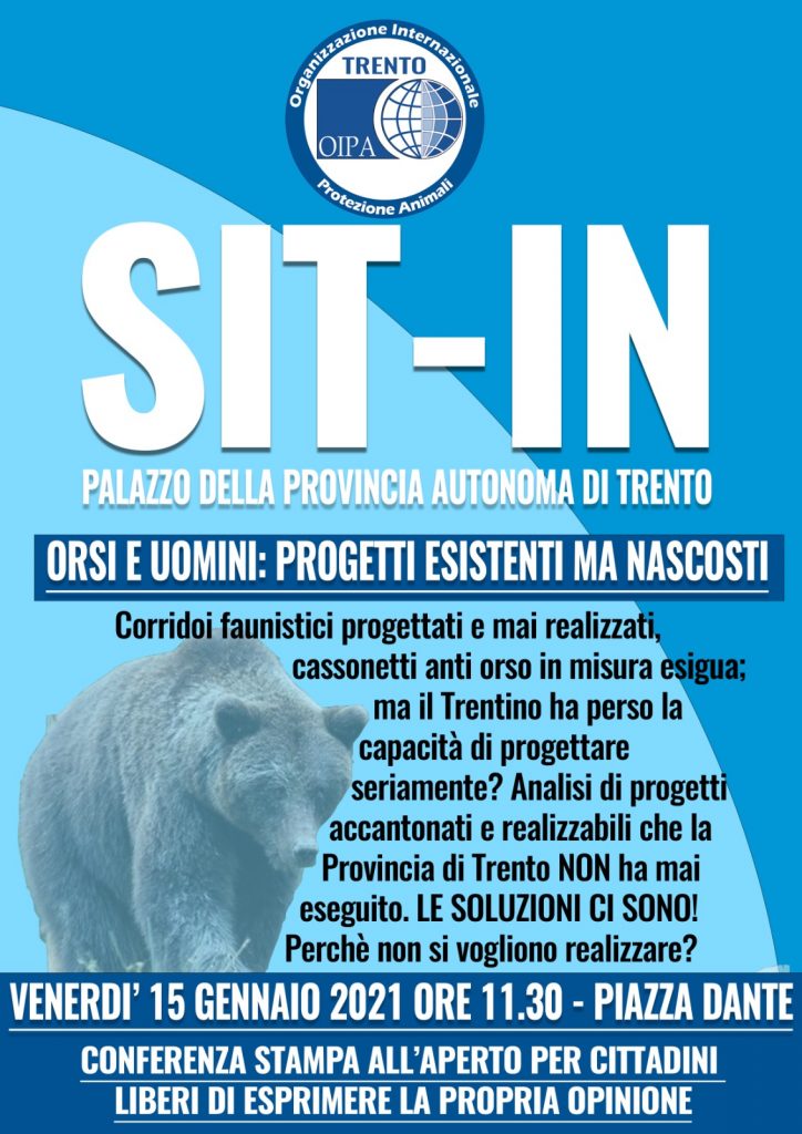 La locandina del sit-in del 15 gennaio 2021