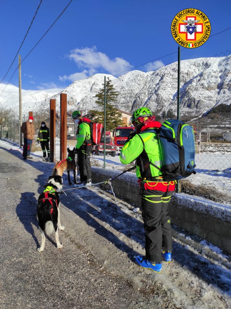 Unità cinofile FVG in Abruzzo - Foto CNSAS FVG