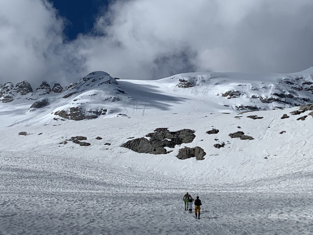 Scialpinistica il 6 giugno 2020 Pian dei Fiacconi-Punta di Rocca. Foto @ Giorgio Daidola