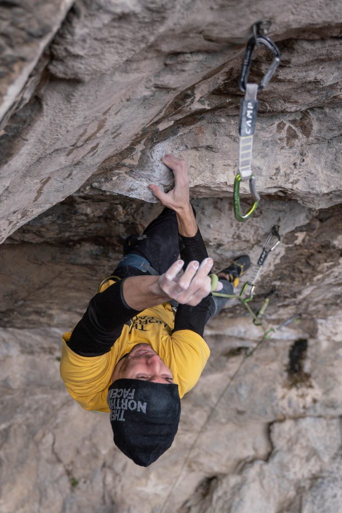 Stafano Ghisolfi impegnato su "Erebor". Foto archivio Stefano Ghisolfi