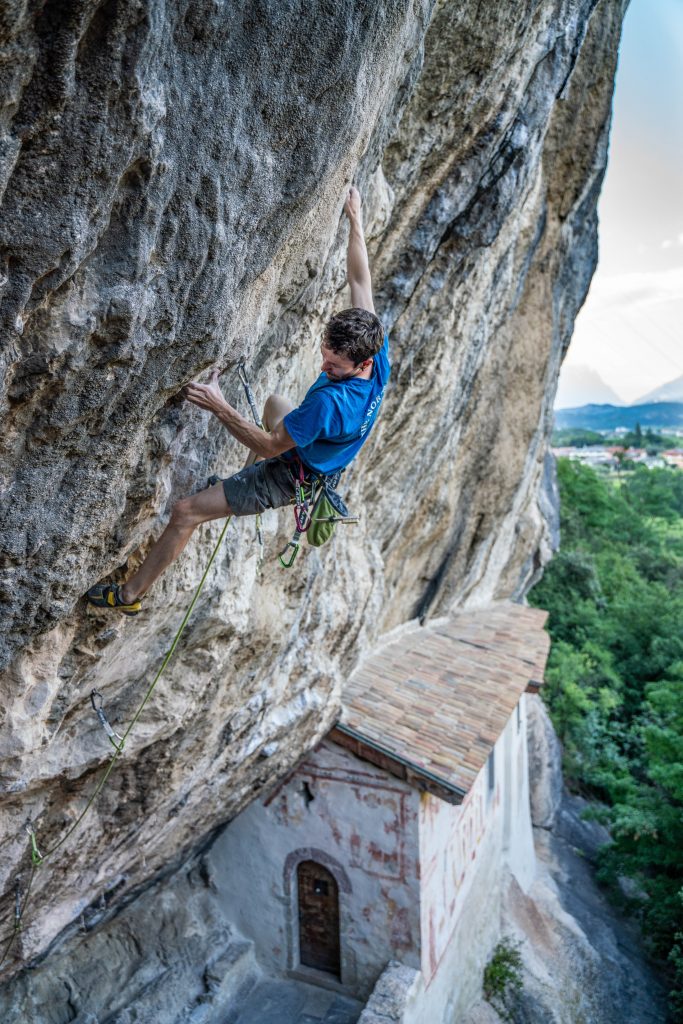 Stafano Ghisolfi impegnato su "Erebor". Foto archivio Stefano Ghisolfi