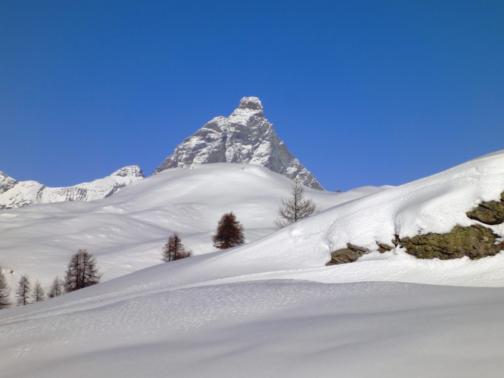 Vista invernale sul Cervino. Foto Flavio Dalle
