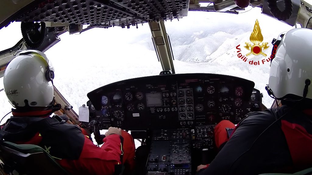 Evacuazione in elicottero - Foto Vigilidelfuoco.tv