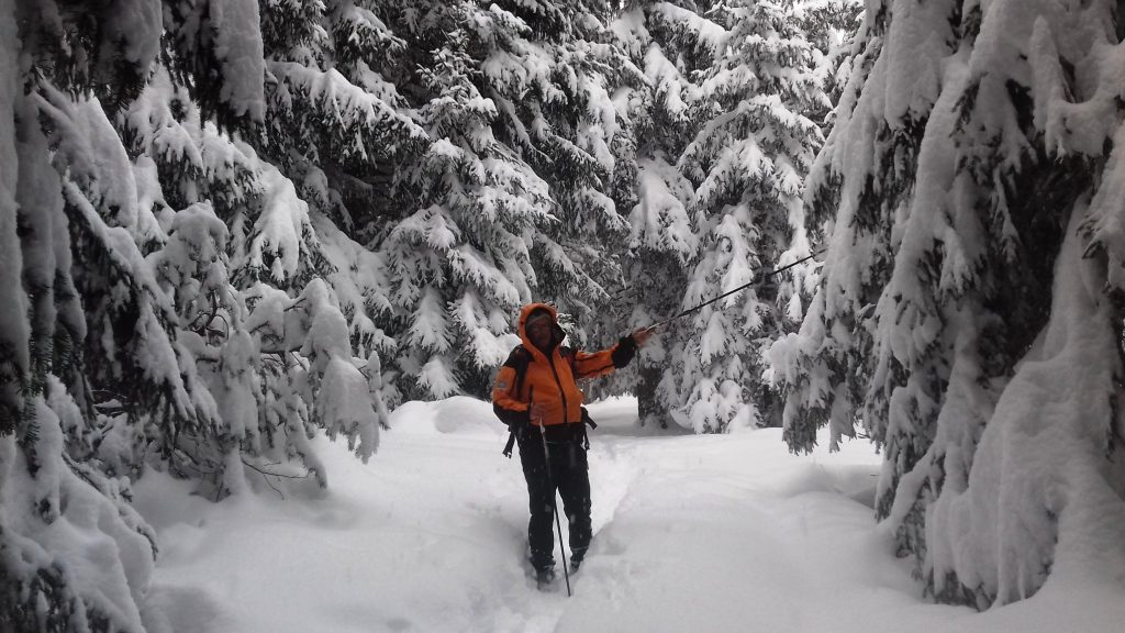 Ciaspolando. Foto Flavio Dalle