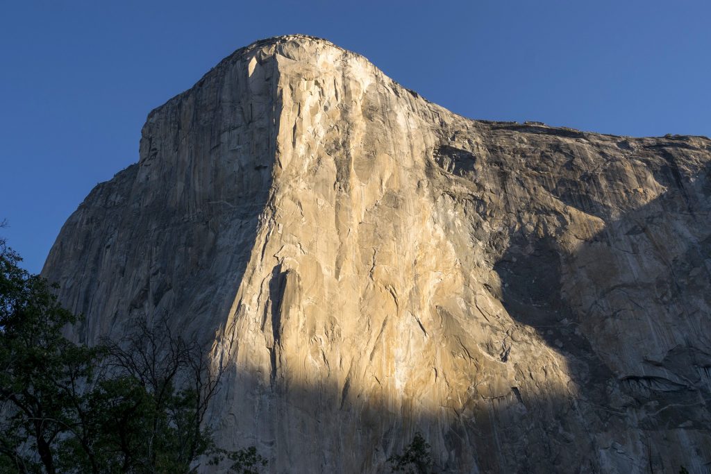 El Capitan, visibile centralmente il tracciato di "The Nose".