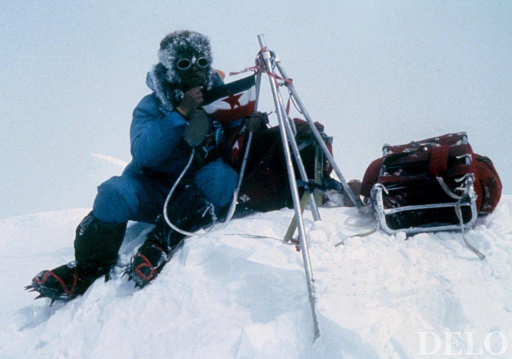 Andrej Štremfelj in cima all