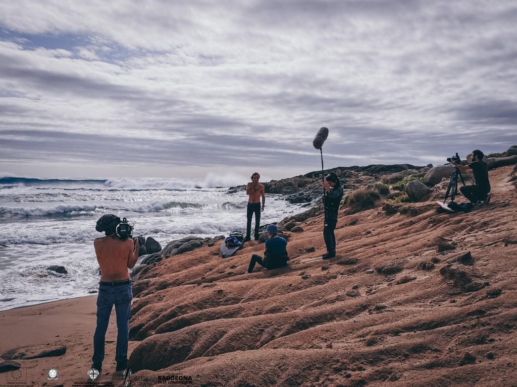 Durante le riprese con Mattia Migliorini. Foto Soul Film