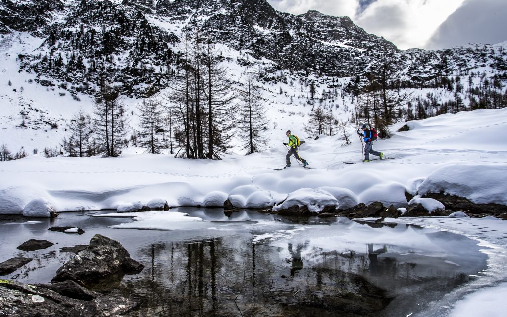 Con gli sci al Col Croce. Foto Stefano Jeantet