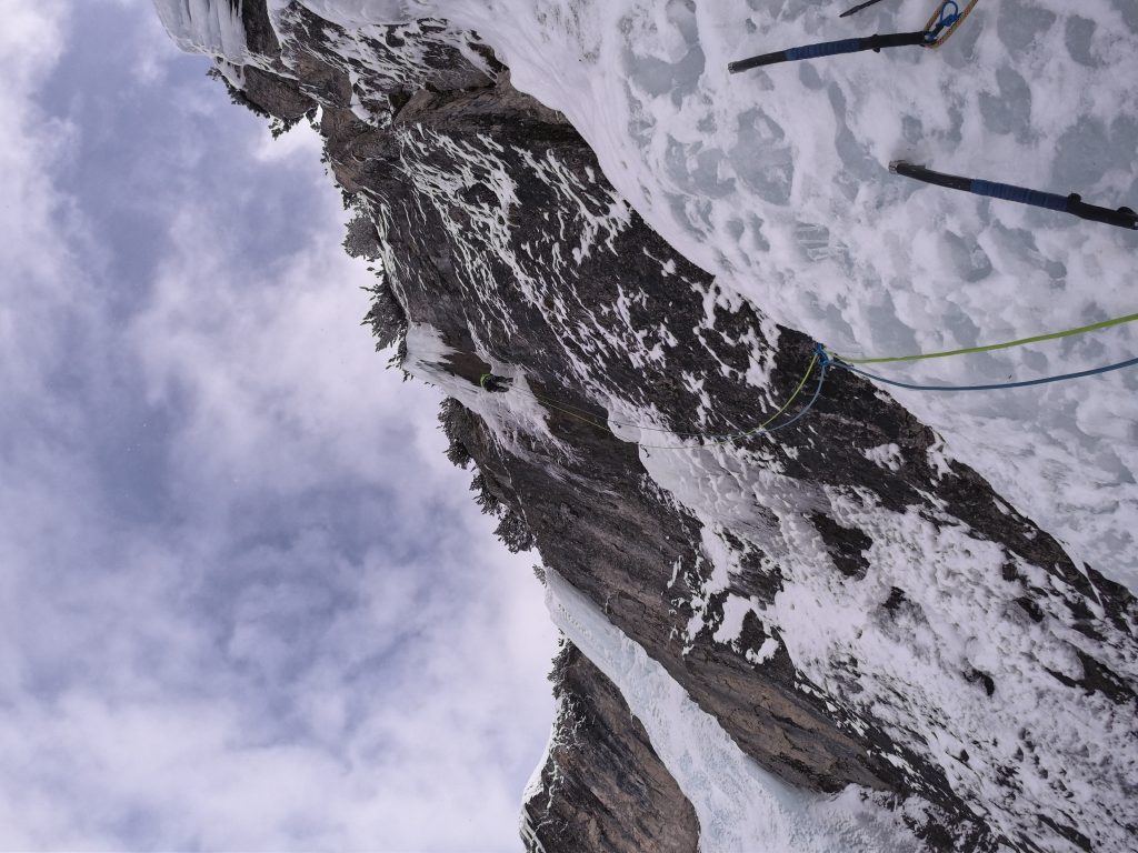 Durante la salita di "Eremit". Foto archivio Simon Messner