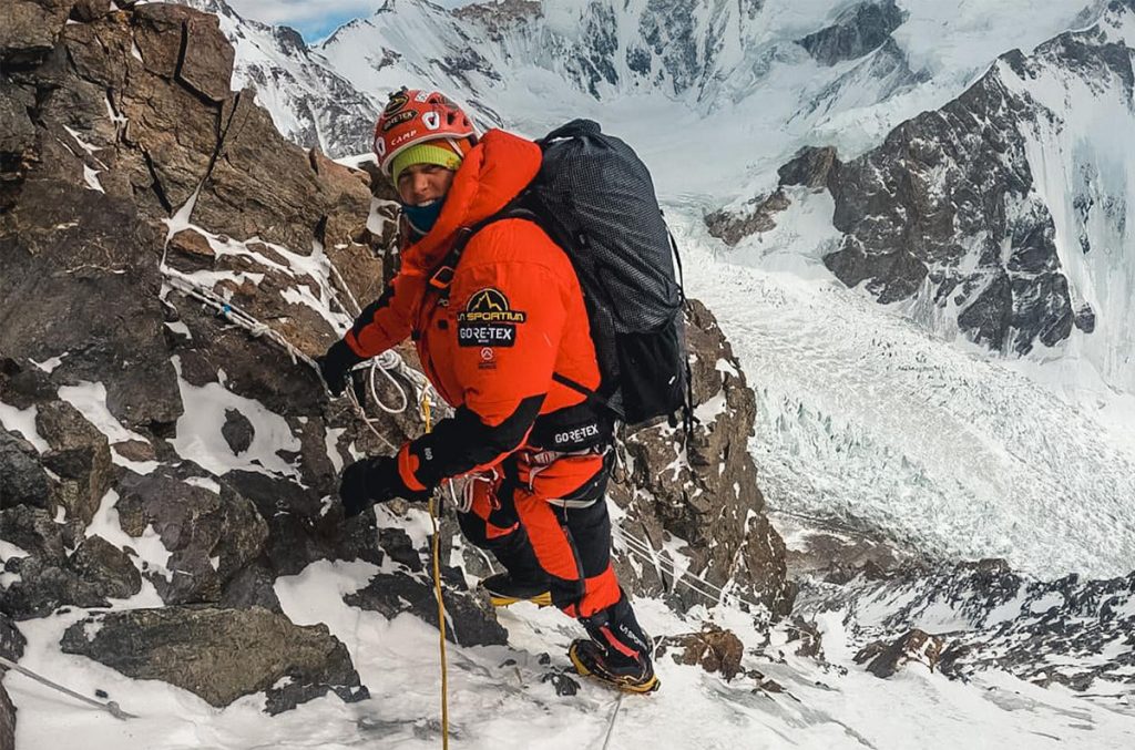 Tamara Lunger durante la scorsa rotazione sul K2. Foto @ Tamara Lunger