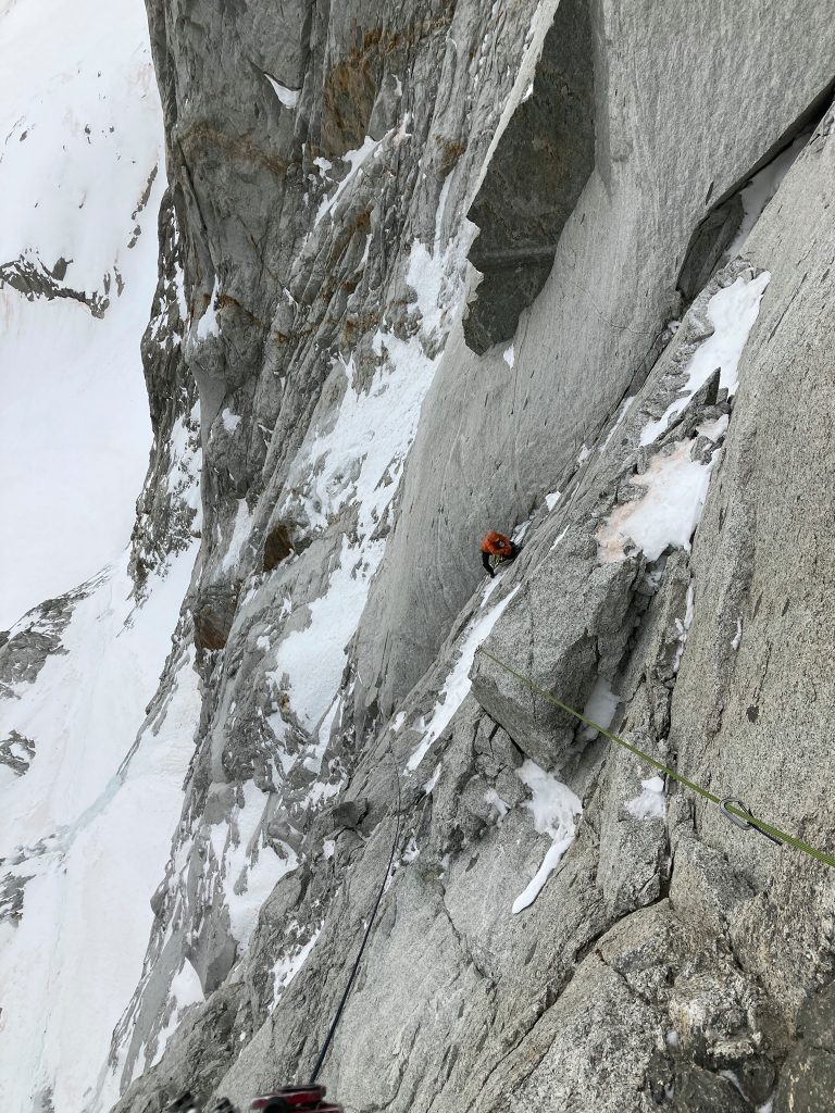 Pilastro Sud-Ovest del Petit Dru - Foto FB Korra Pesce