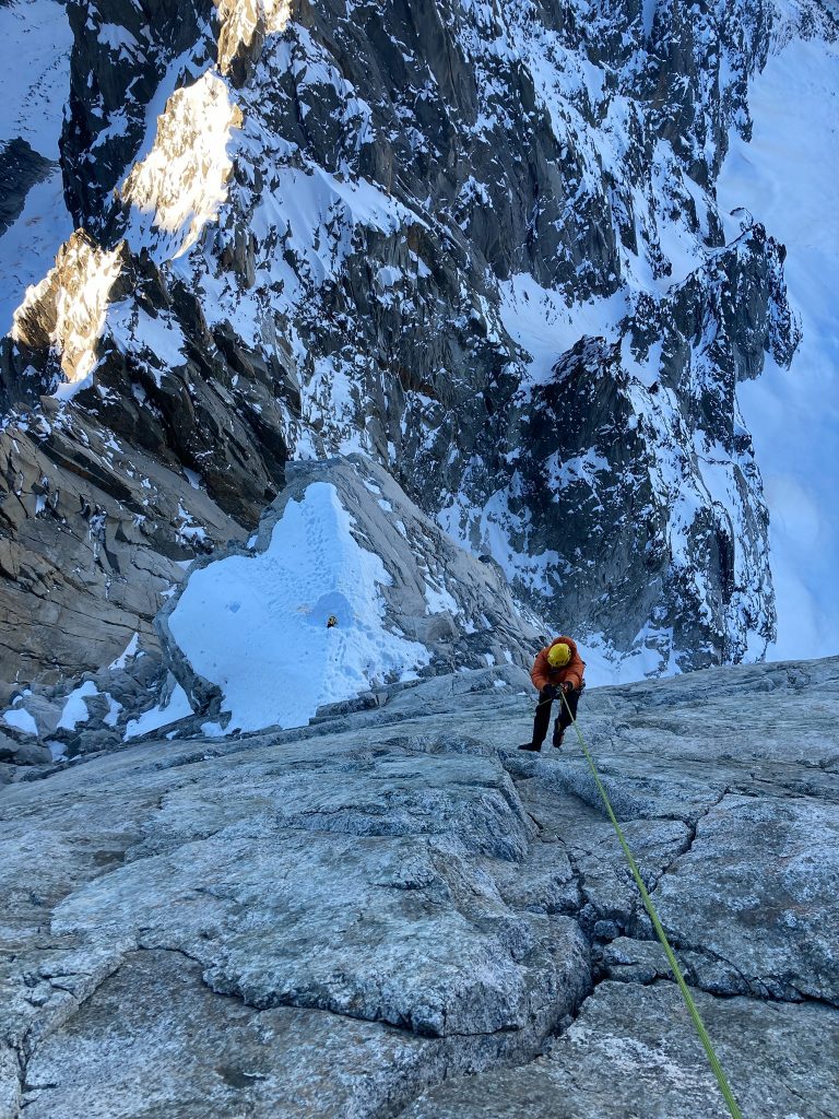 Pilastro Sud-Ovest del Petit Dru. Foto FB Korra Pesce