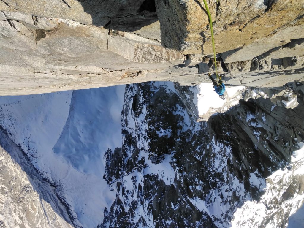 Pilastro Sud-Ovest del Petit Dru - Foto FB Korra Pesce