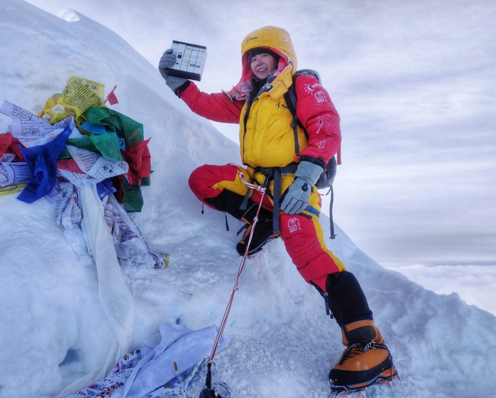 Magdalena in cima al Manaslu. Foto archivio Magdalena Gorzkowska
