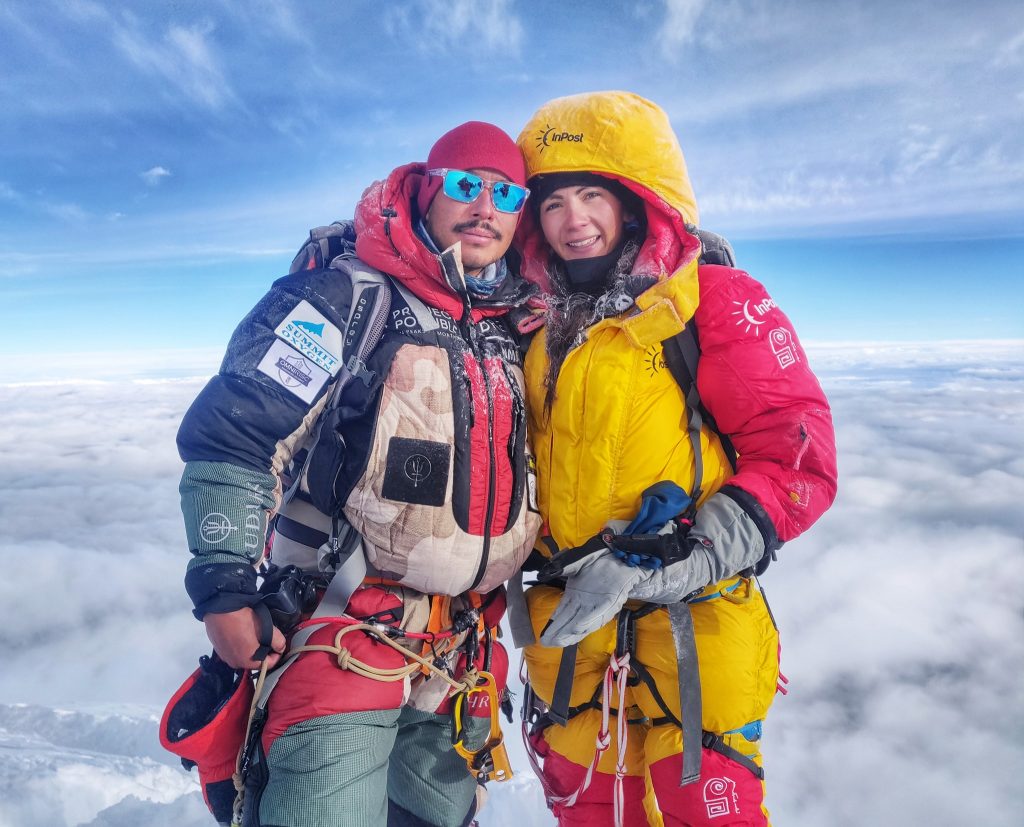 Magadalena con Nirmal Purja. Foto archivio Magdalena Gorzkowska
