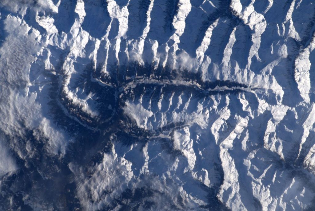 Alpi innevate - Foto ESA-L. Parmitano