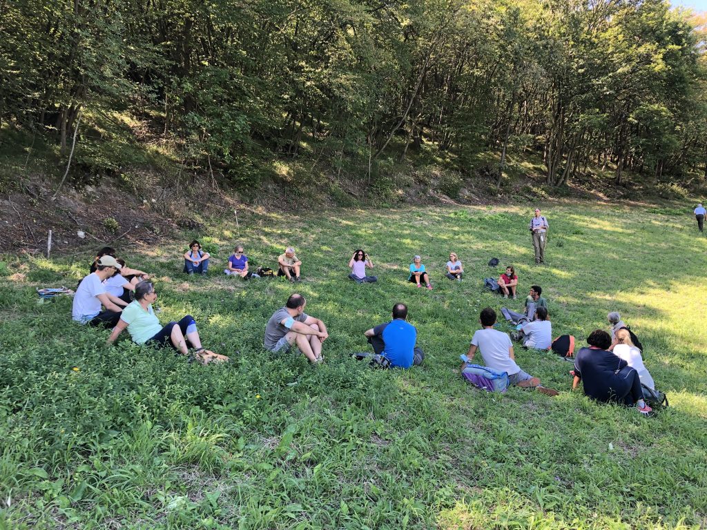 Un momento della sessione a Monte Duro. L