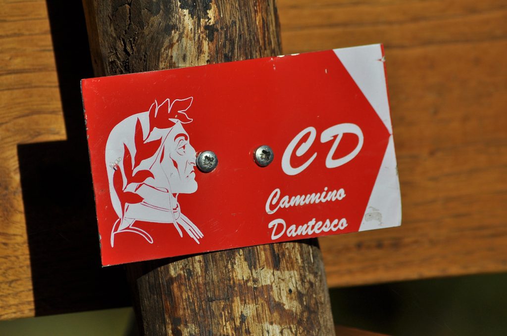 Cammino di Dante, cartello