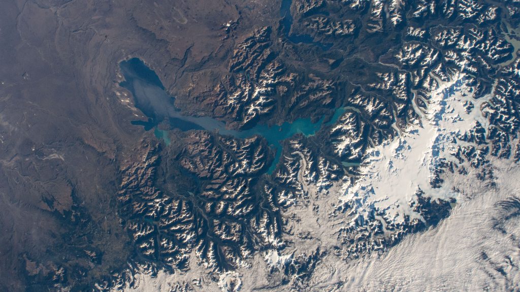 Peru - Laguna San Rafael National Park con in evidenza il General Carrera Lake e le Ande innevate - Foto ANSA © NASA/ZUMA Wire/ZUMAPRESS.com