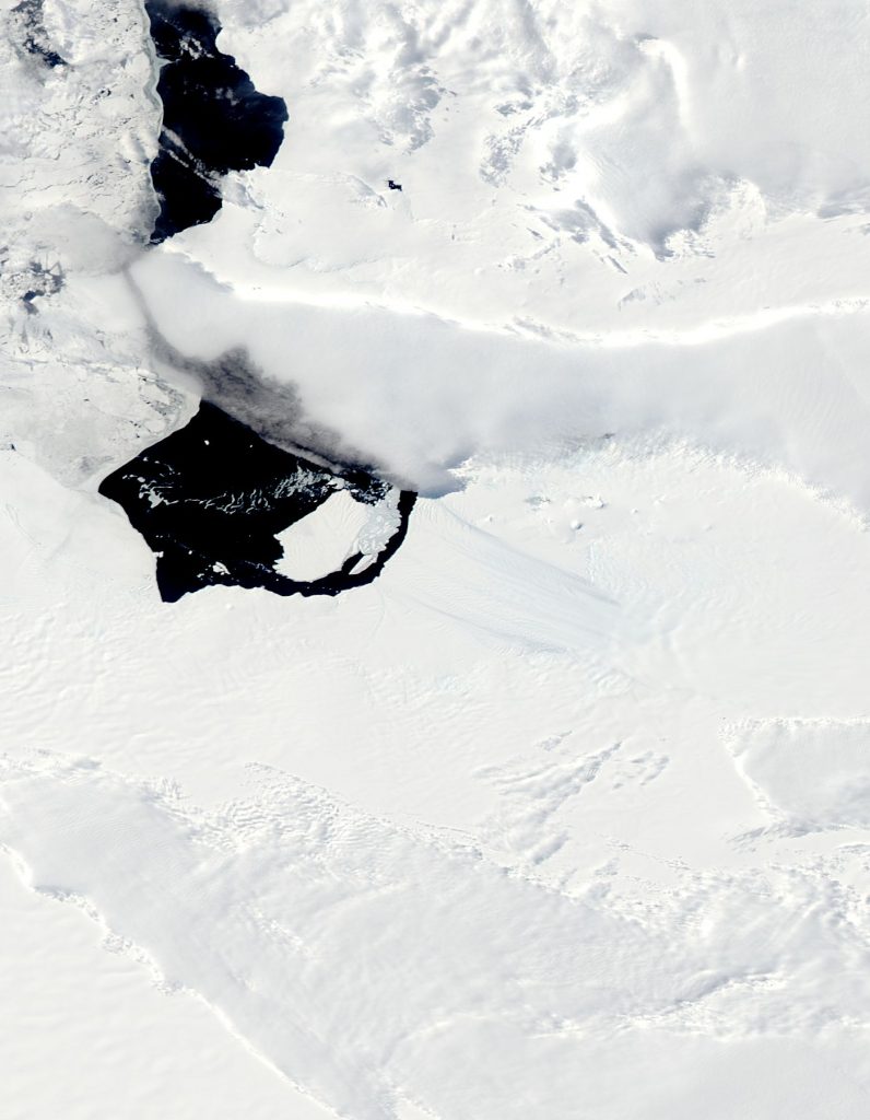 Distacco dal Pine Island - @wikimedia commons Ph. Jeff Schmaltz MODIS Land Rapid Response Team, NASA GSFC