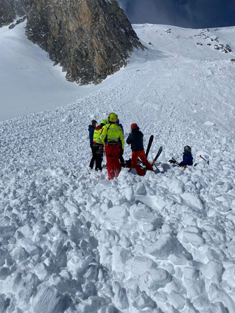 Soccorritori a Col Fourchon - Foto CNSAS VDA