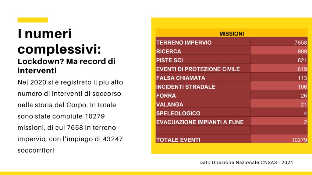 Dati 2020 CNSAS
