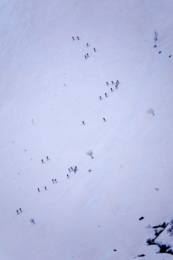 Ascesa verso Passo Paradiso - Foto Torri, Piazzi, Meneghello, Martini