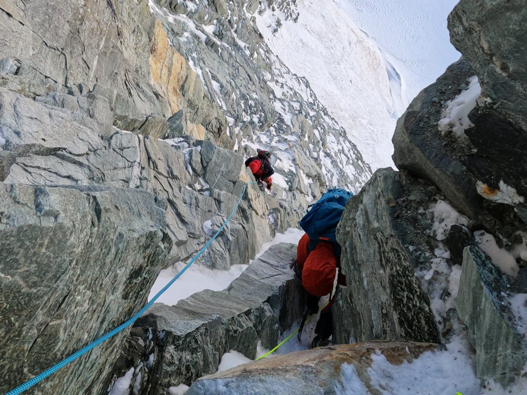 Durante la salita. Foto François Cazzanelli 